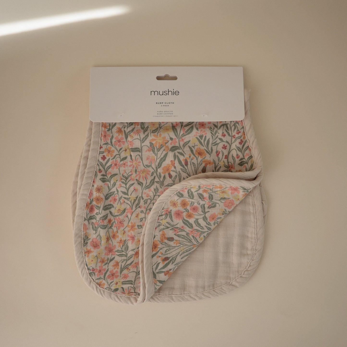 Organic Cotton Muslin Burp Cloth (2-Pack)-Multiple Color Options