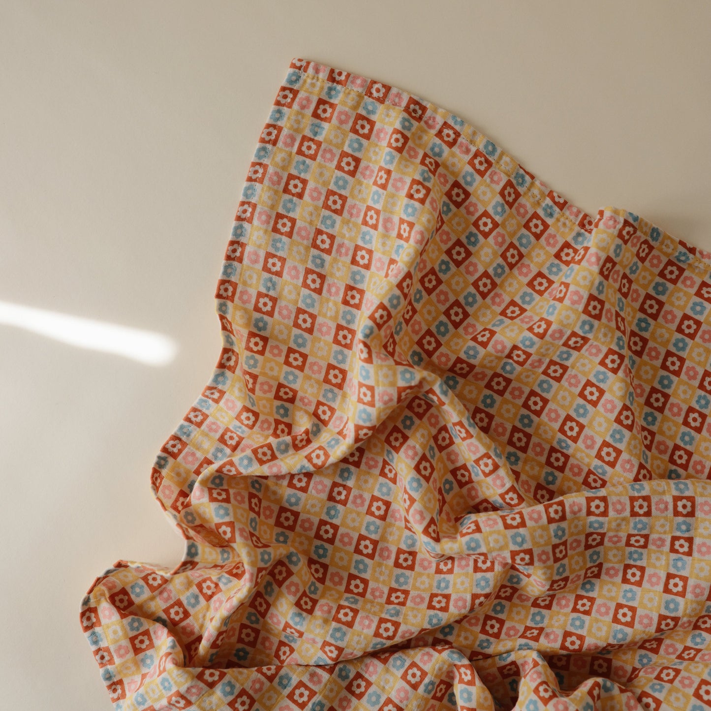 Organic Cotton Muslin Swaddle Blanket- Multiple Color Options
