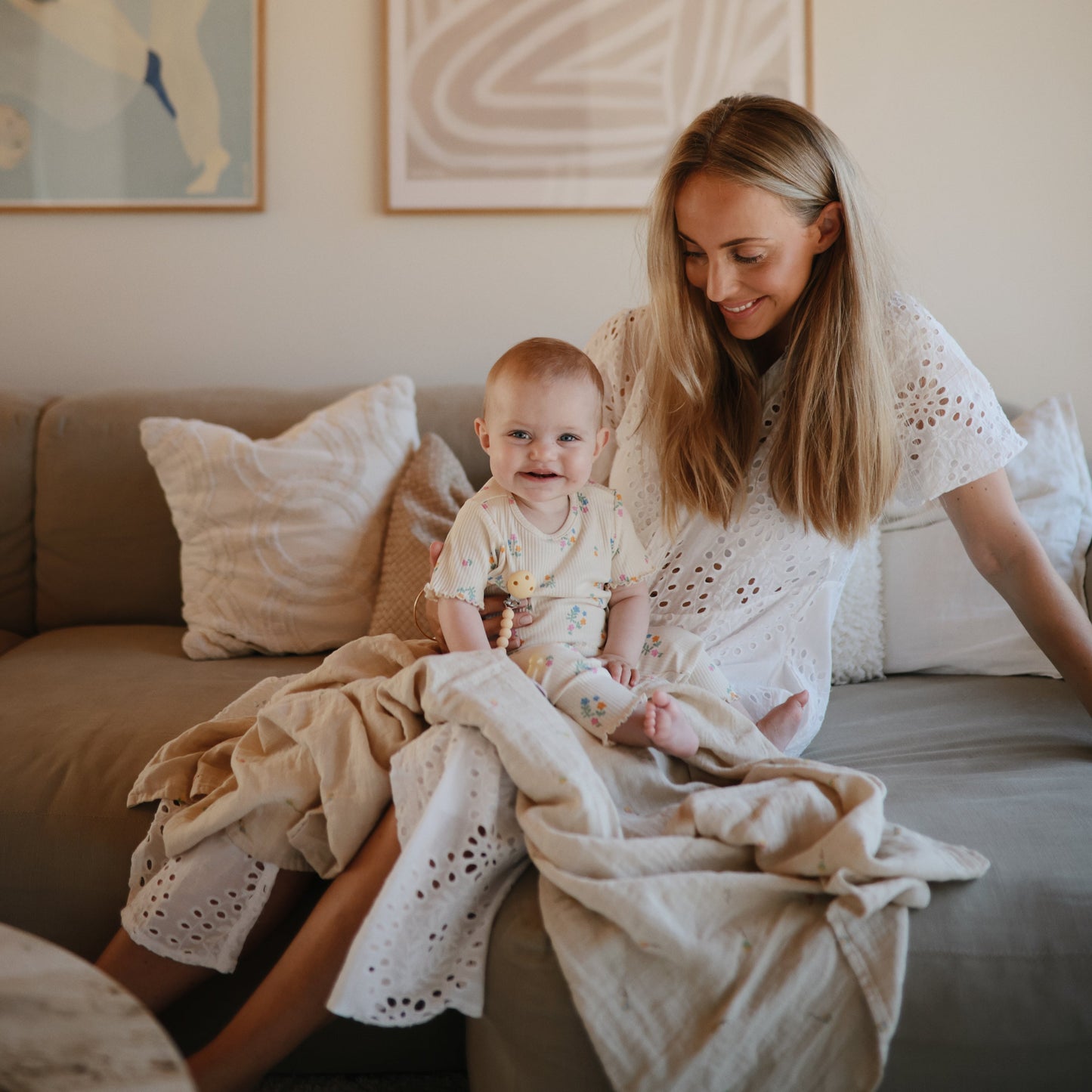 Organic Cotton Muslin Swaddle Blanket- Multiple Color Options
