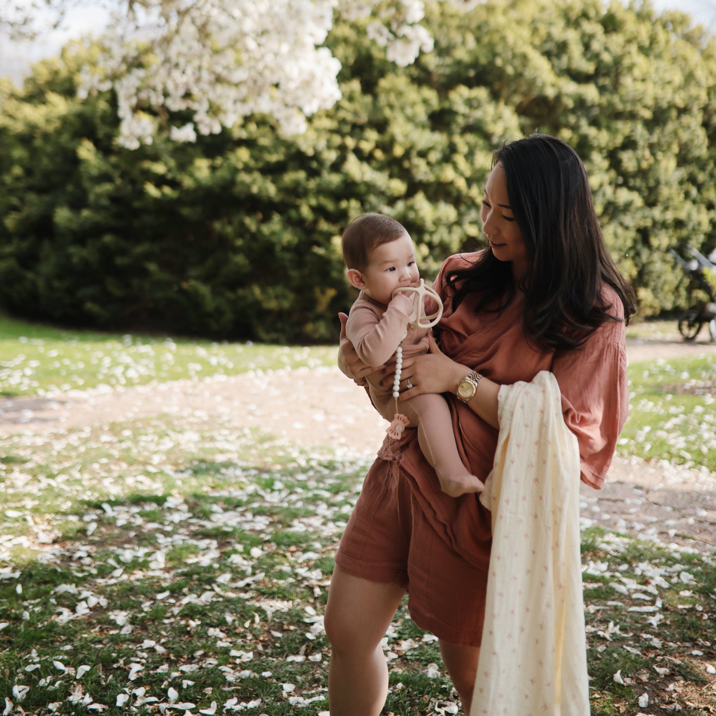 Organic Cotton Muslin Swaddle Blanket- Multiple Color Options