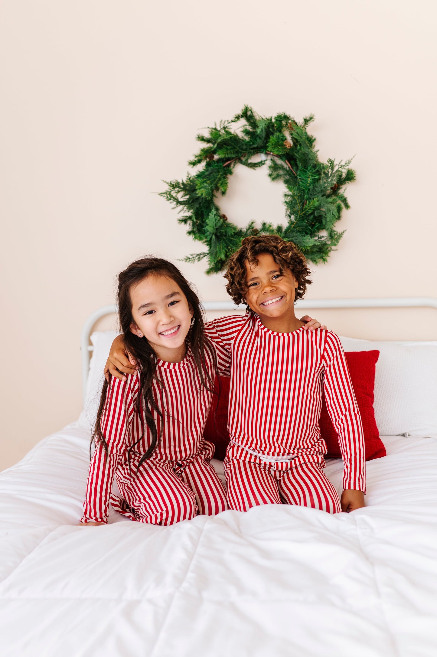 Red Stripes | GIRLS WIDE-LEG PAJAMA SET