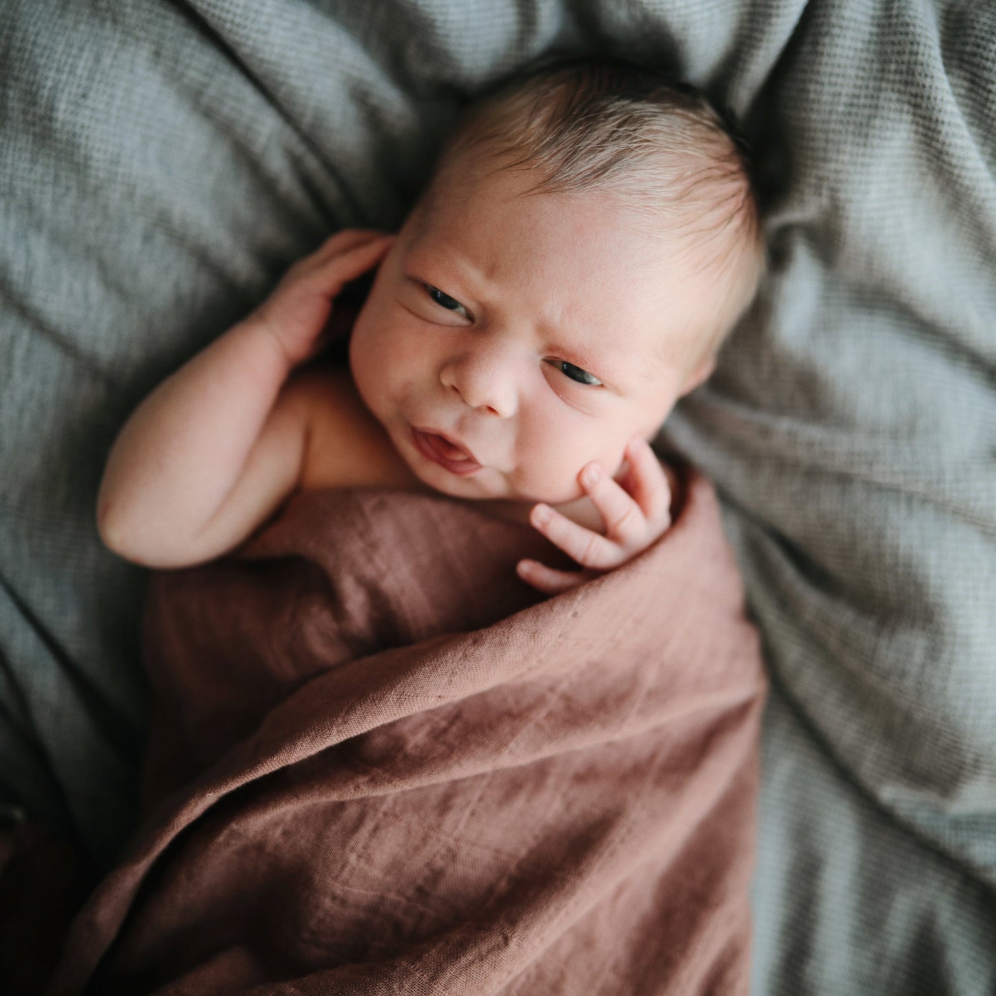 Organic Cotton Muslin Swaddle Blanket- Multiple Color Options