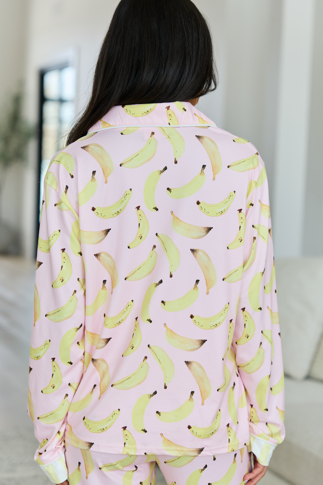 Cozy Crush Long Sleeve Pajama Top - Banana Bliss