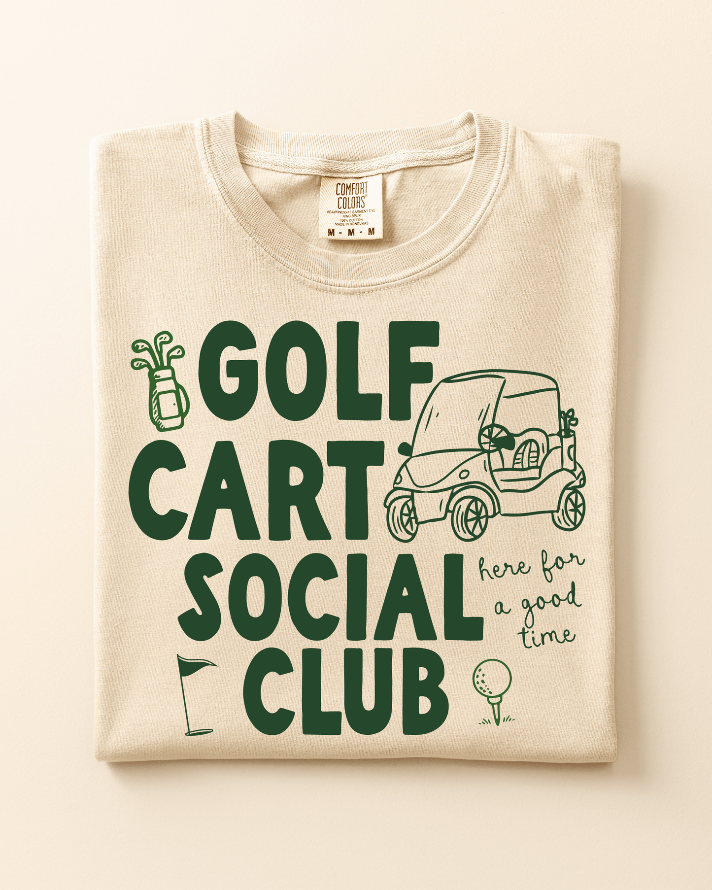Golf Cart Social Club Tee- 2 Colors