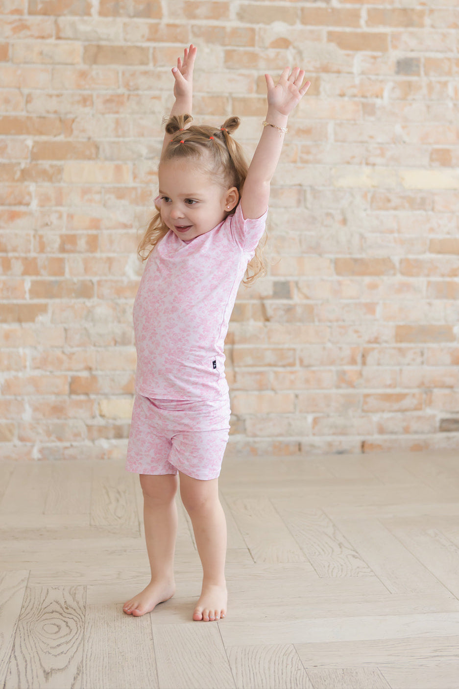 Pink Toile 2-Piece Pajama Short Set