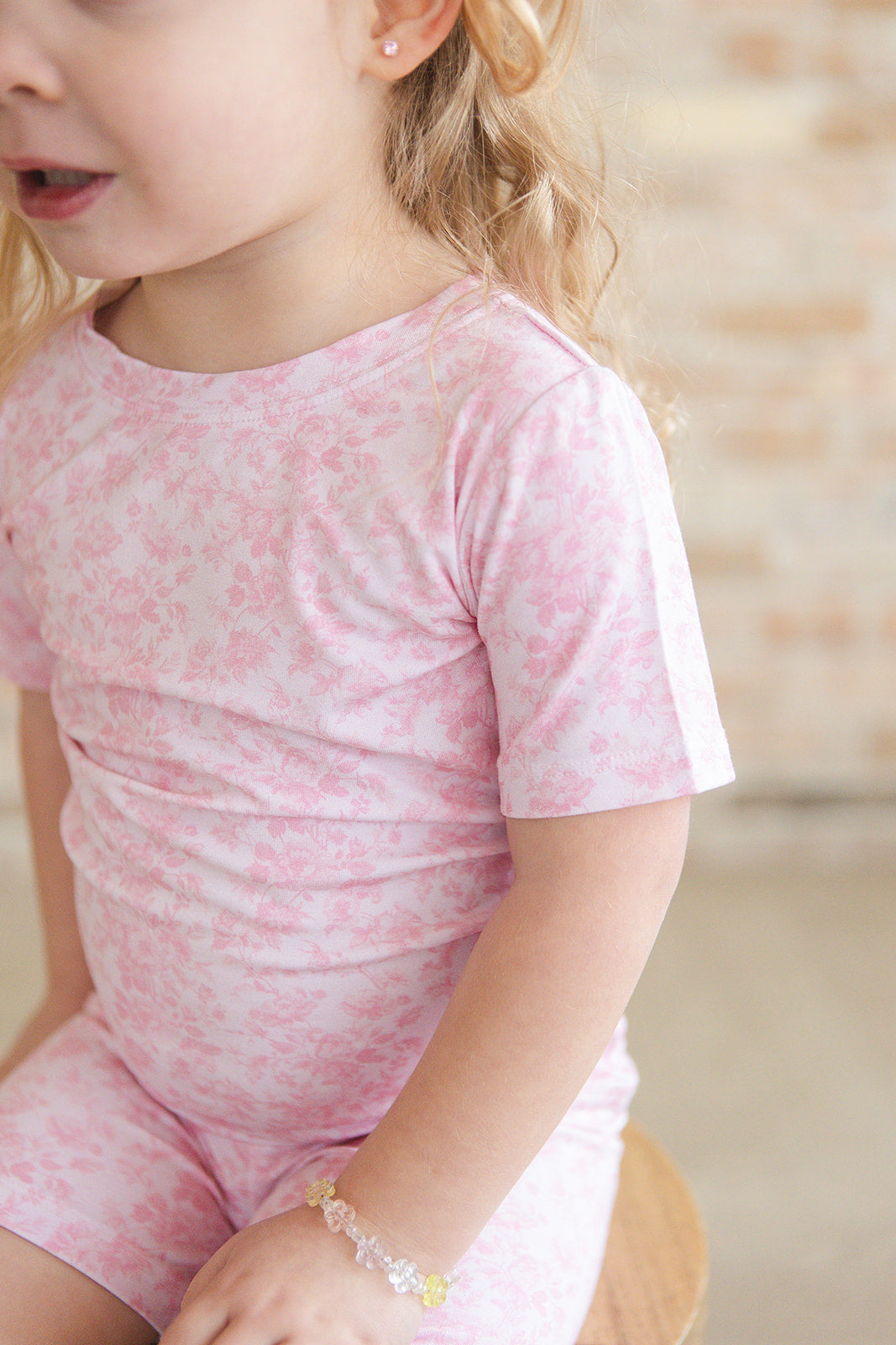 Pink Toile 2-Piece Pajama Short Set
