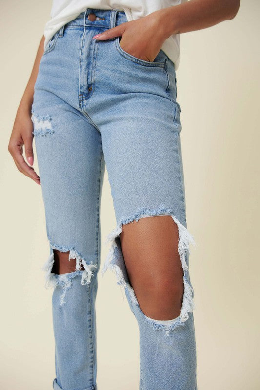 Carly Distressed Mom Jeans