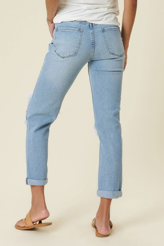 Carly Distressed Mom Jeans