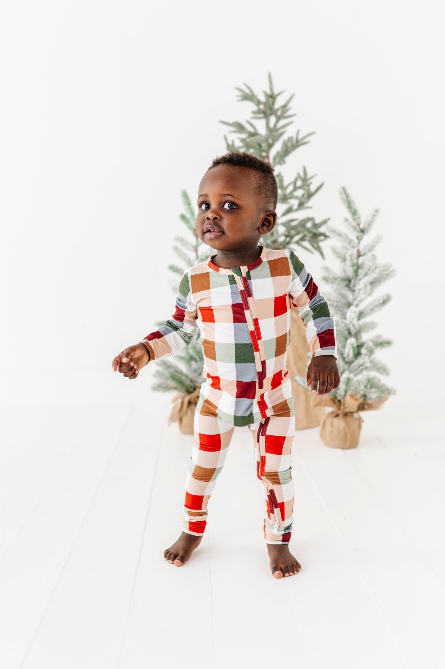 Holiday Plaid | ZIP ROMPER