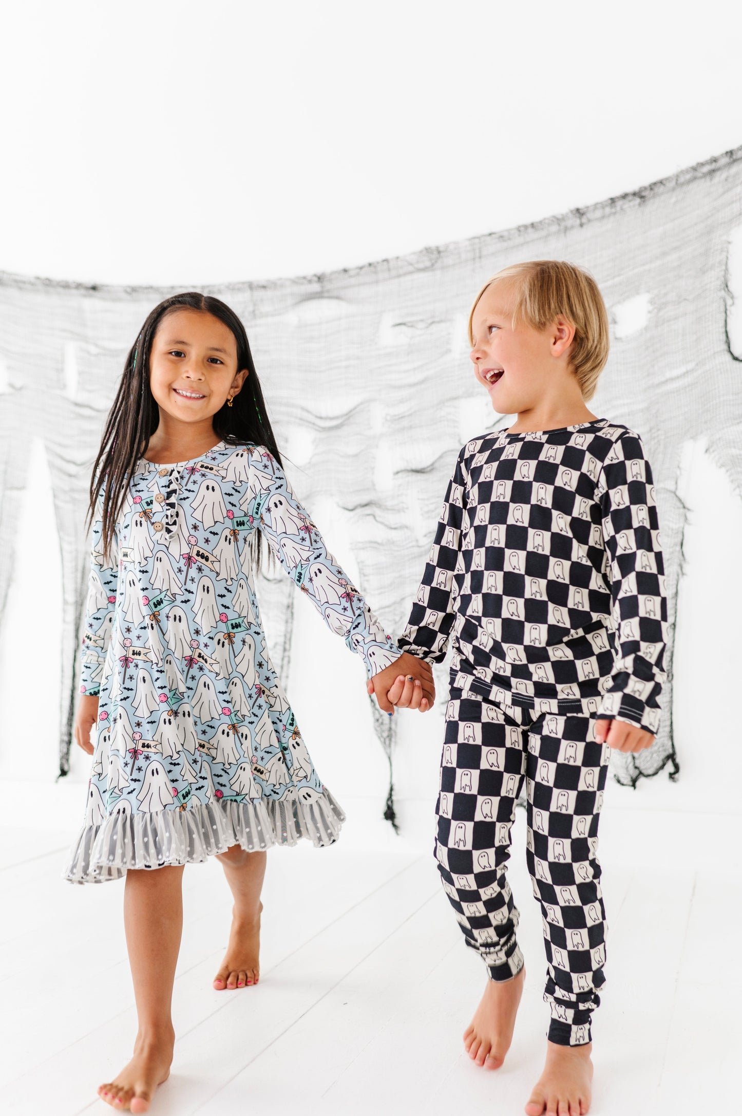 Checkered Ghost Bamboo PJ Set