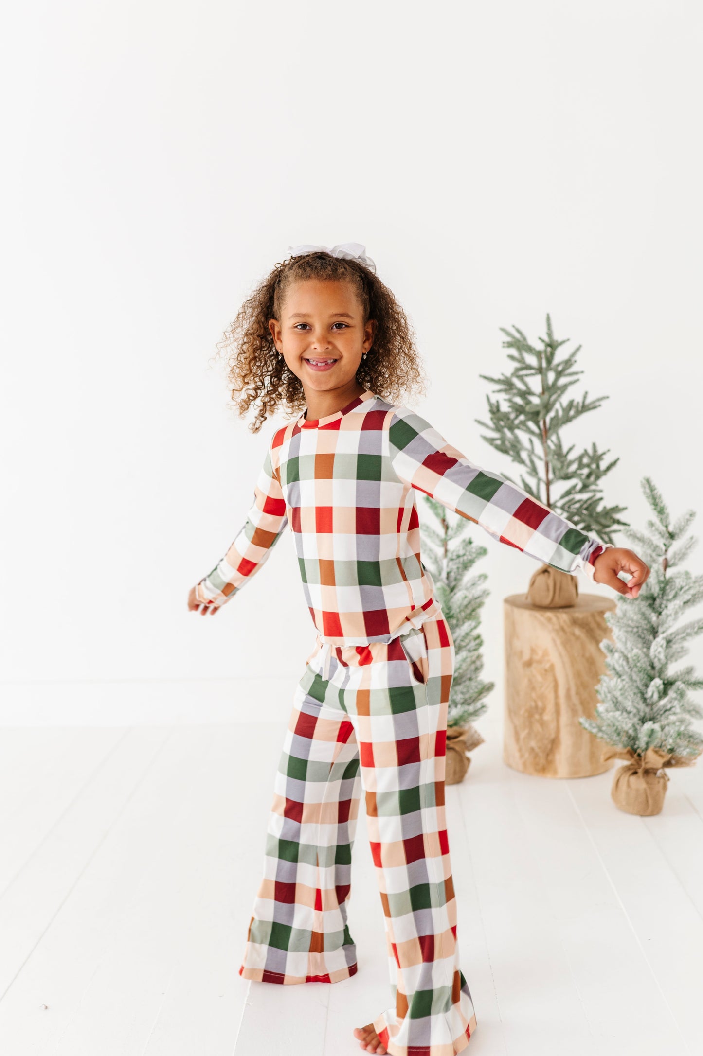 Holiday Plaid | GIRLS WIDE-LEG SET