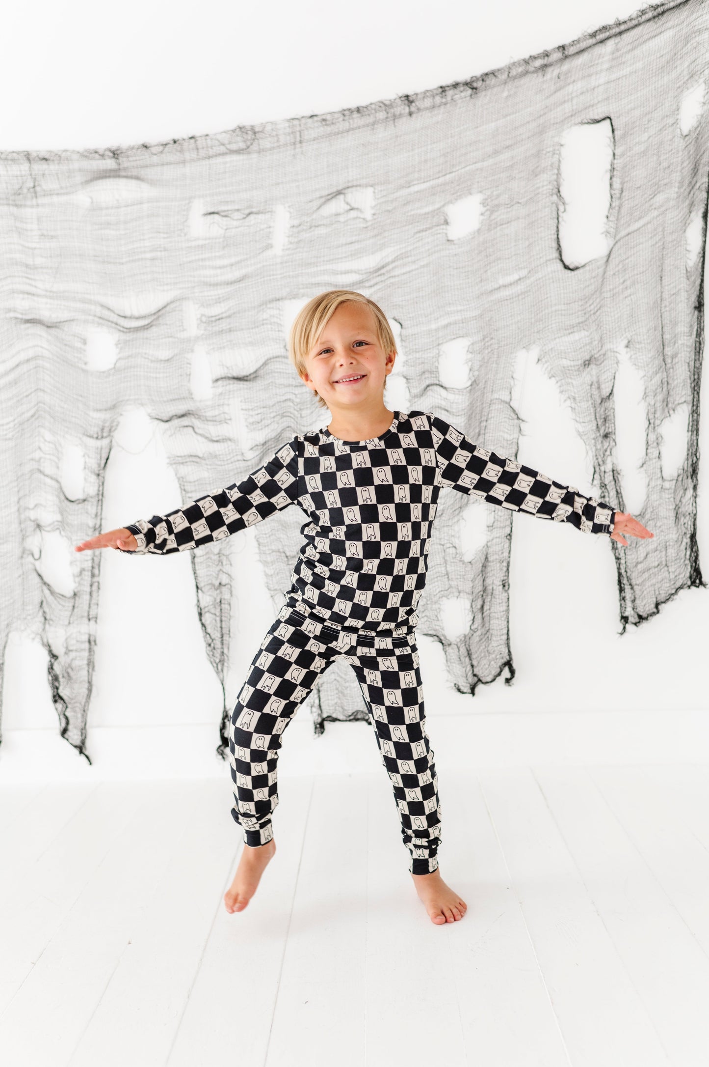 Checkered Ghost Bamboo PJ Set