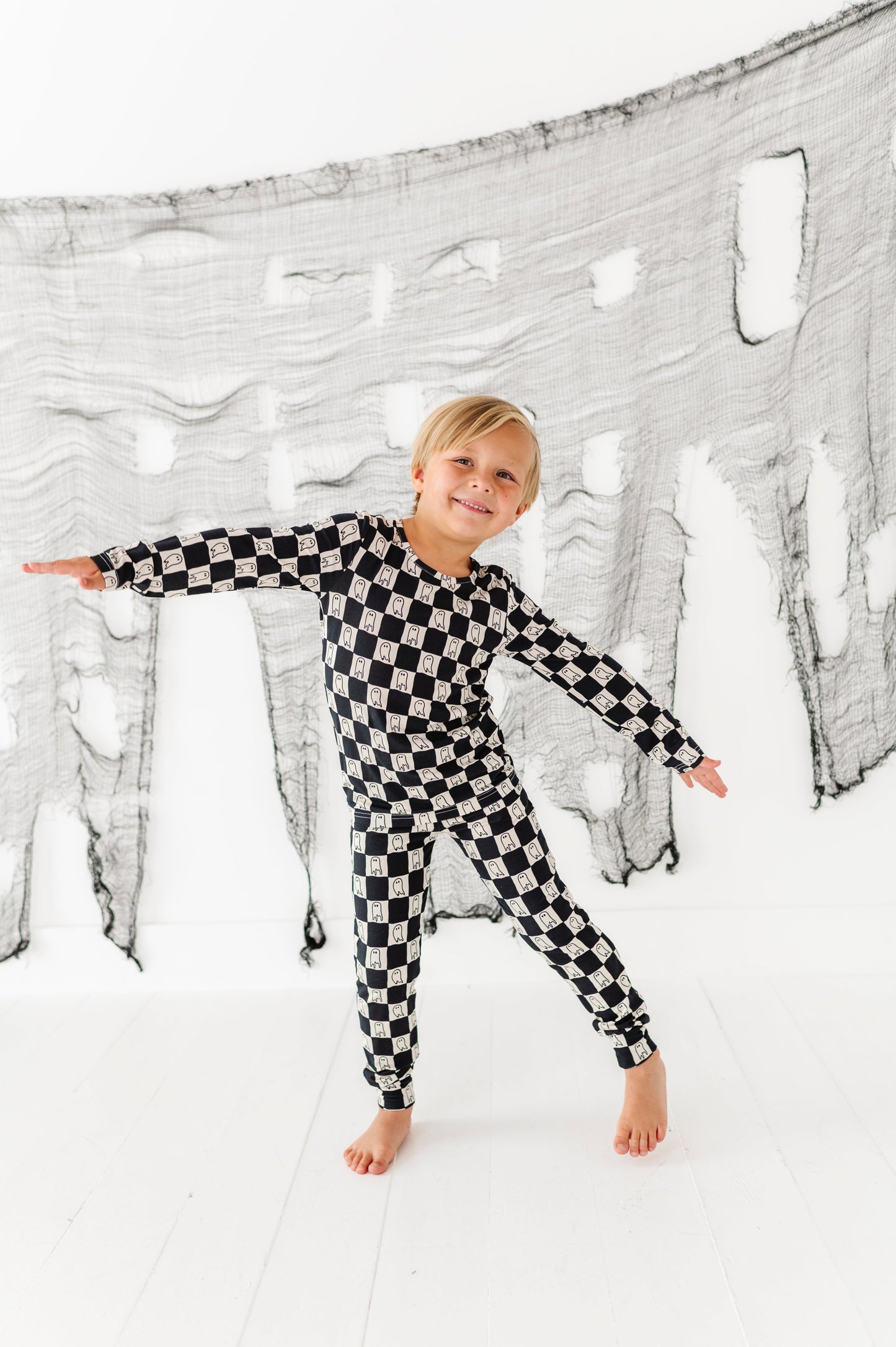 Checkered Ghost Bamboo PJ Set