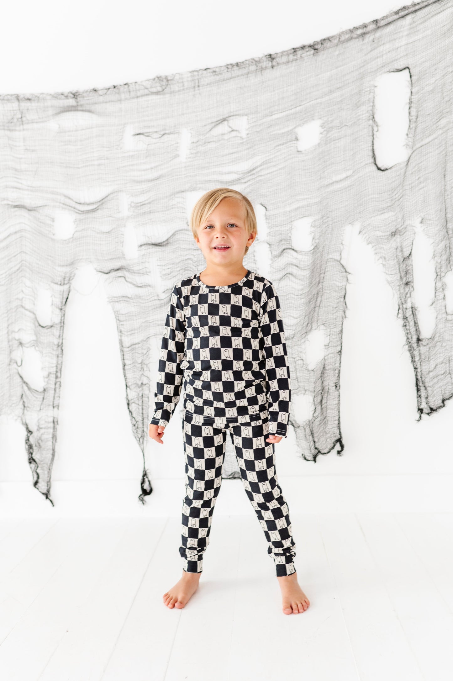 Checkered Ghost Bamboo PJ Set