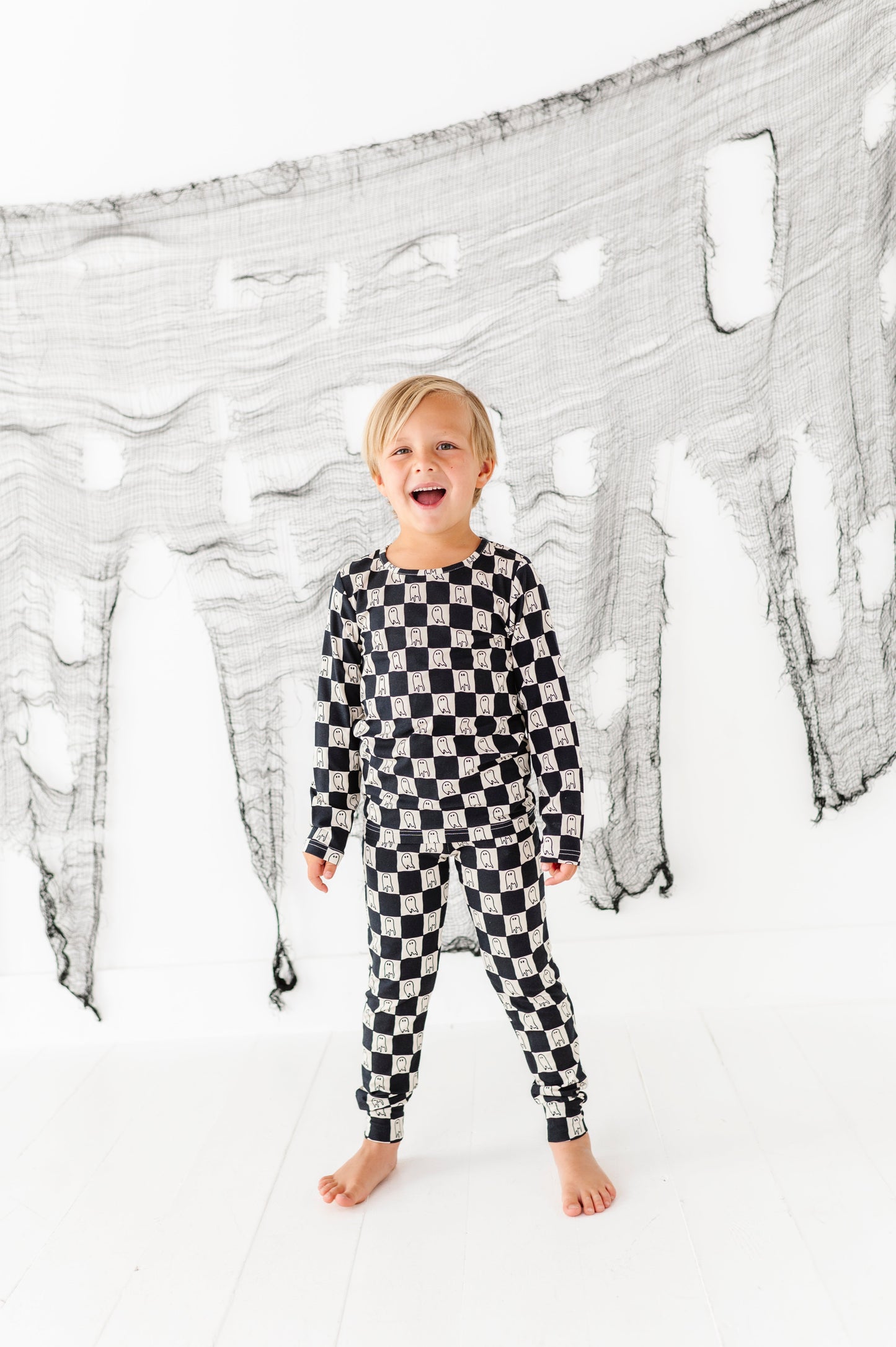 Checkered Ghost Bamboo PJ Set