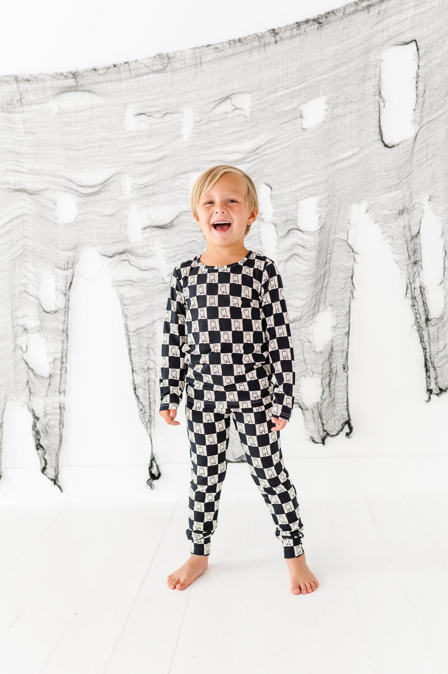 Checkered Ghost Bamboo PJ Set