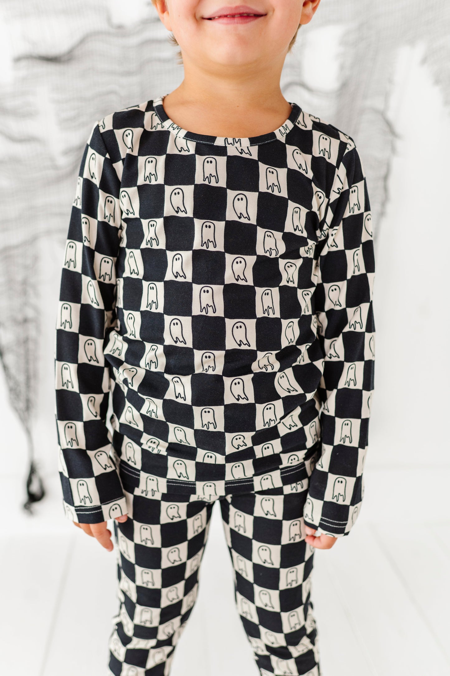 Checkered Ghost Bamboo PJ Set