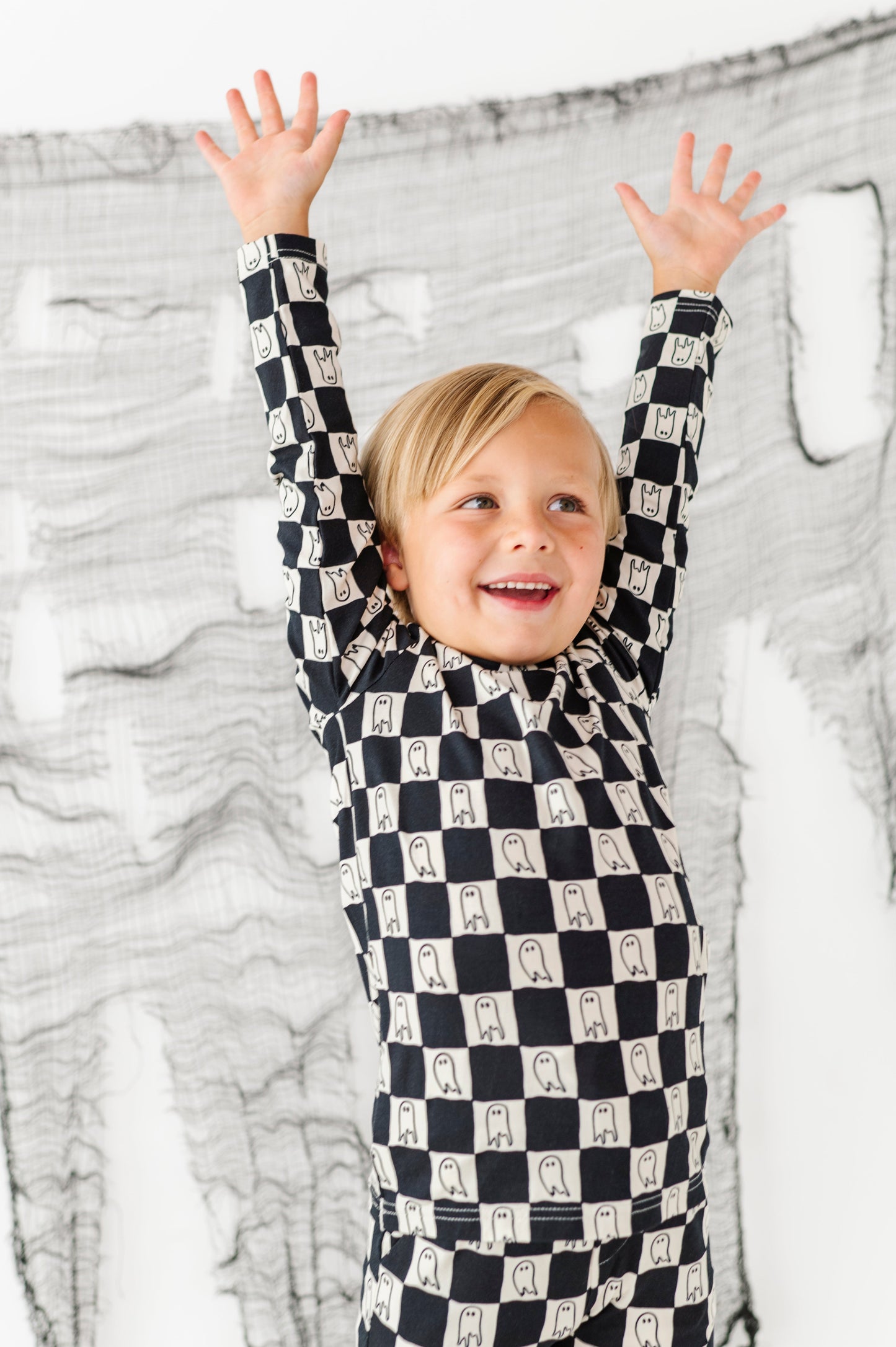 Checkered Ghost Bamboo PJ Set