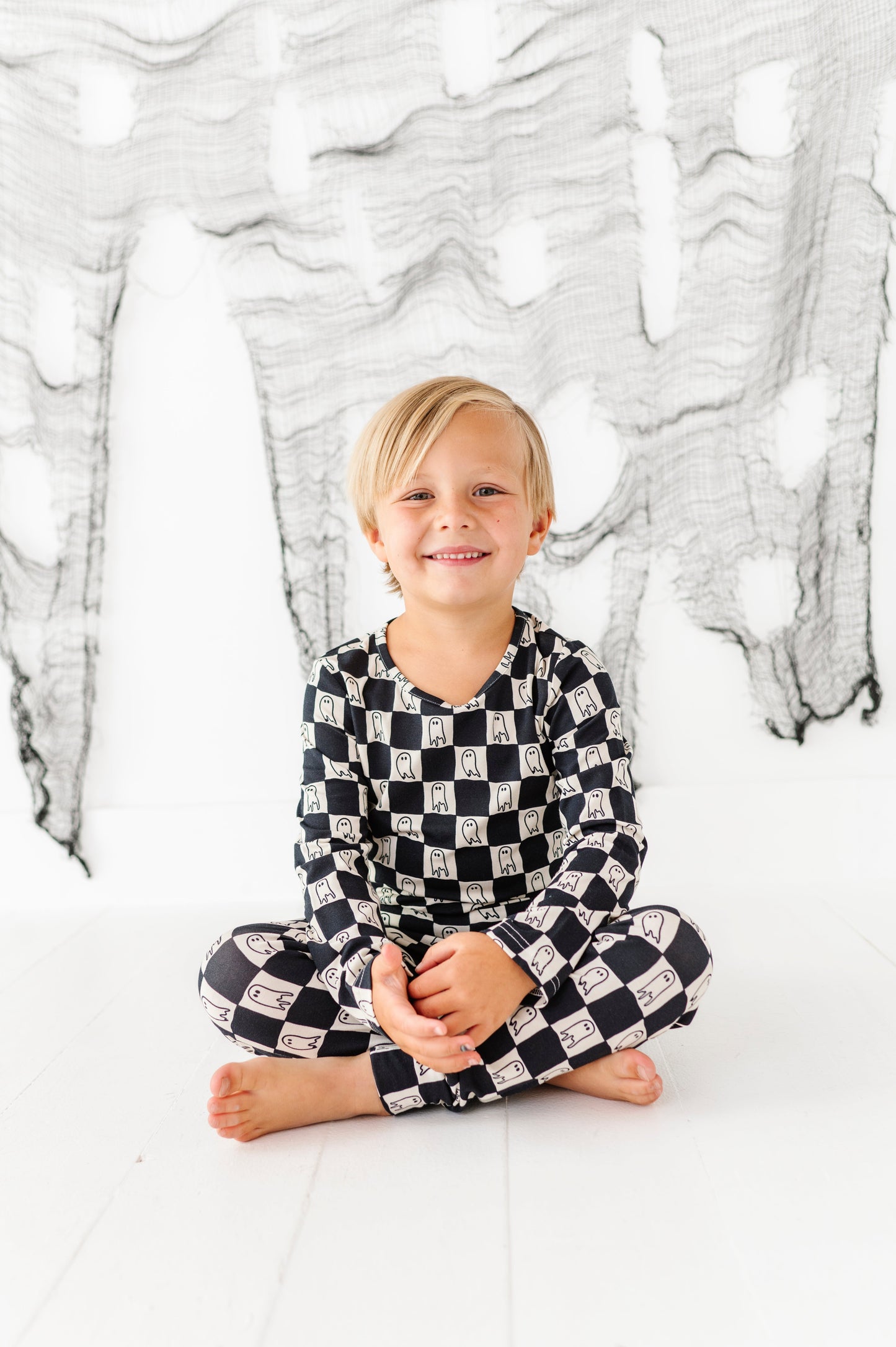 Checkered Ghost Bamboo PJ Set
