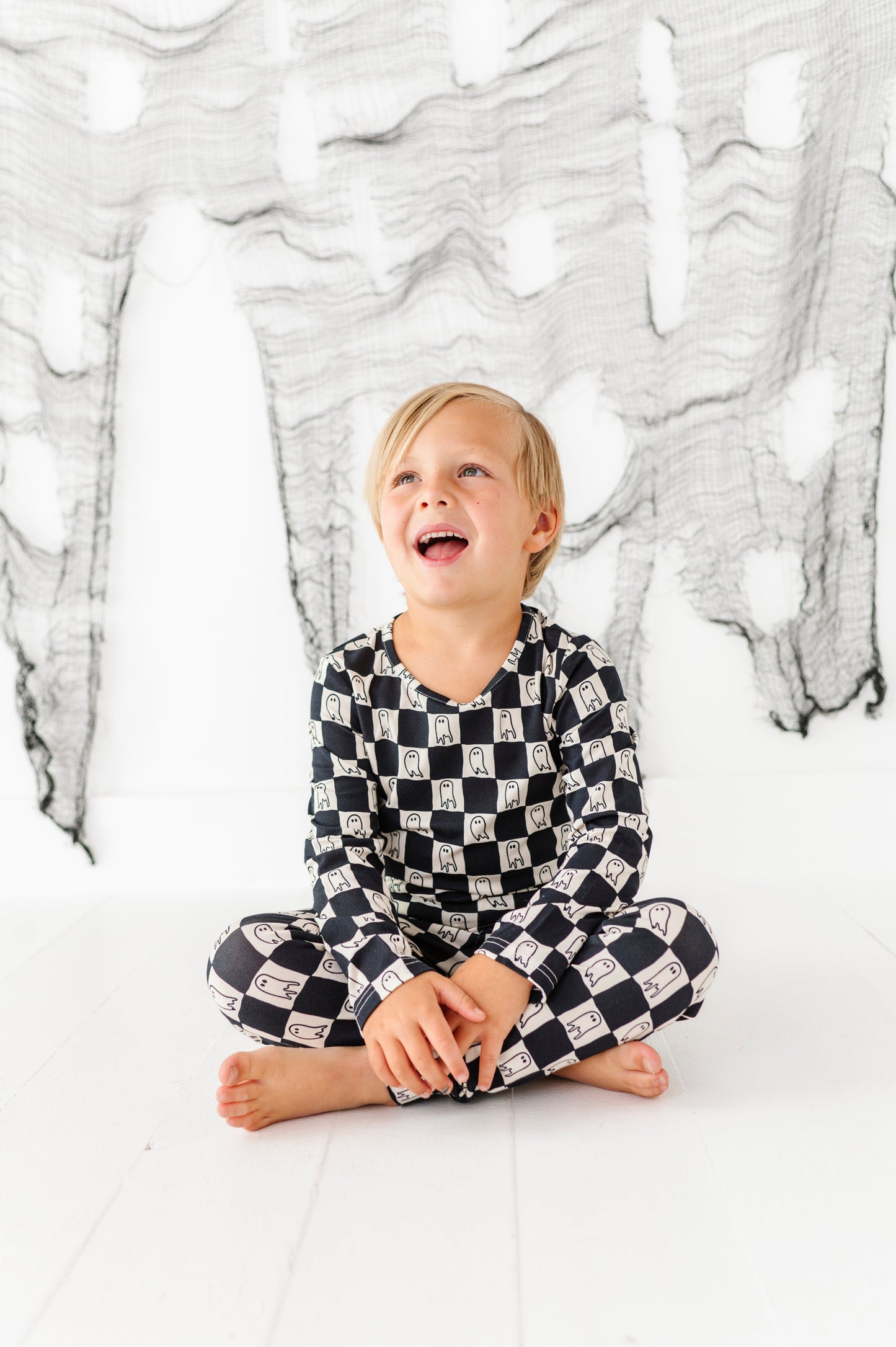 Checkered Ghost Bamboo PJ Set