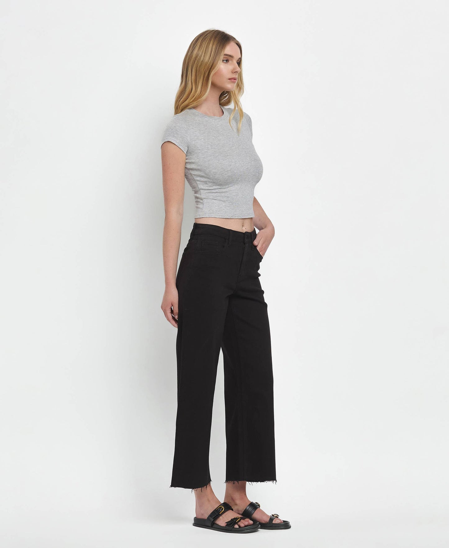 Olivia Crop Wide Leg Jeans