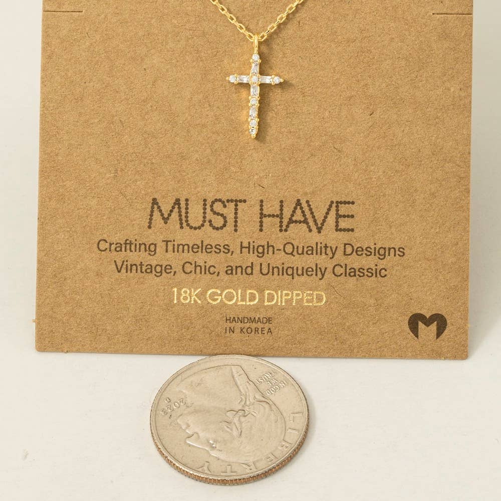 Cross My Heart Pendant Necklace