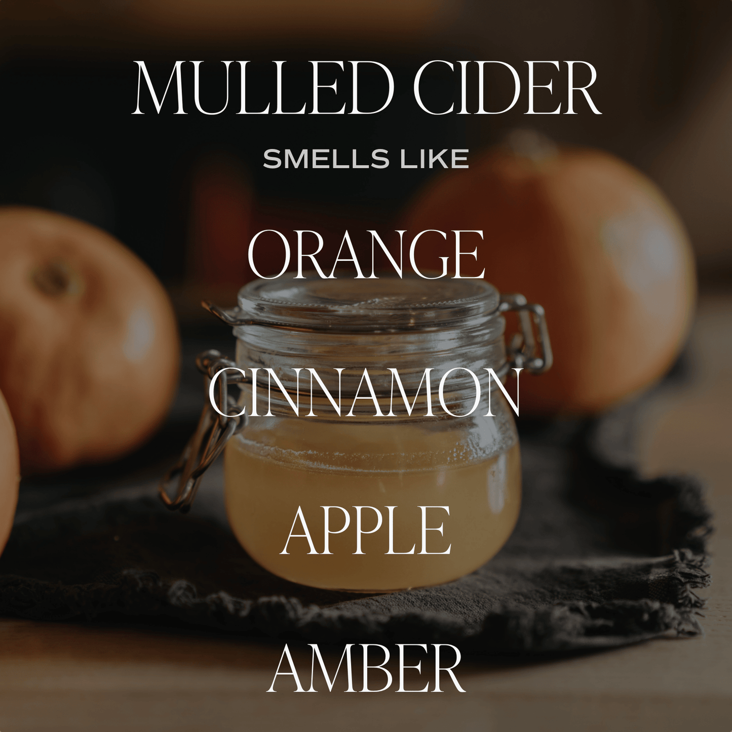 Mulled Cider Soy Candle - Tinted Glass Jar - 12 oz