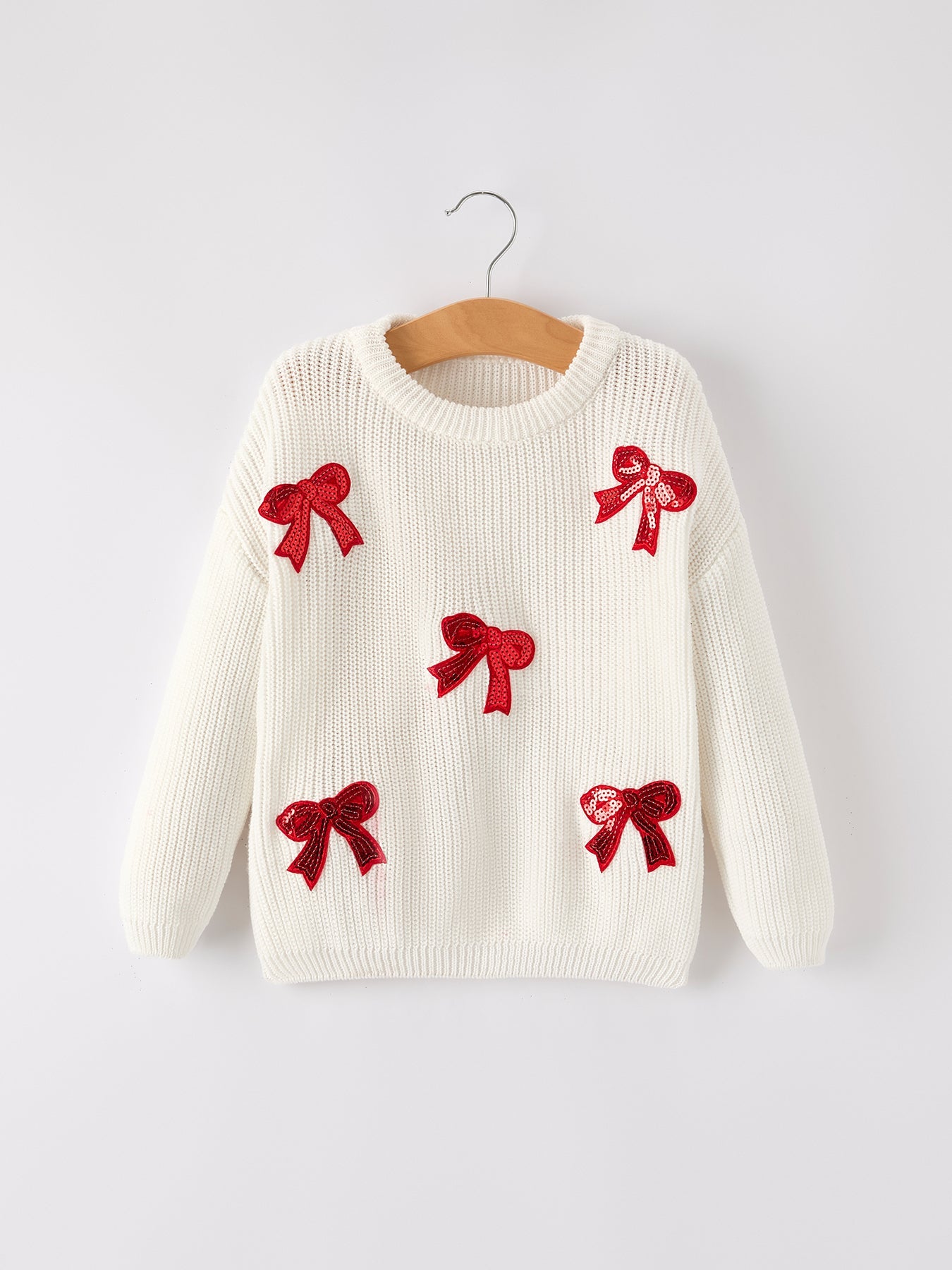 Mom & Mini Sequin Bows Sweater