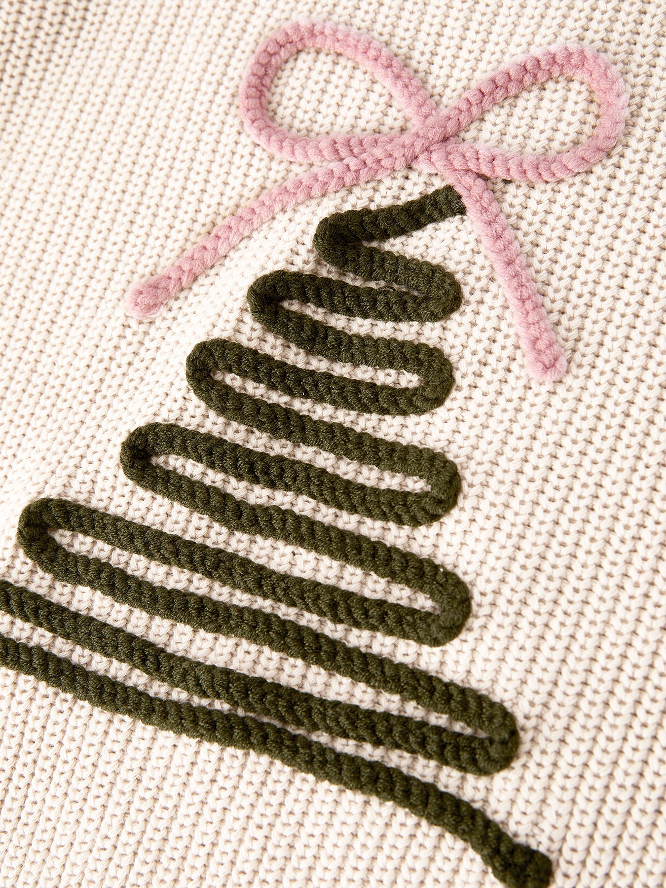Girls Christmas Tree Pullover Sweater