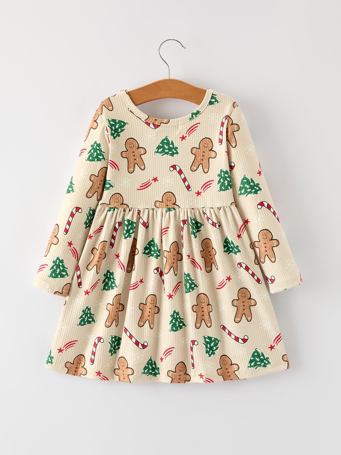 Sweet Holiday Vibes Gingerbread Christmas Dress
