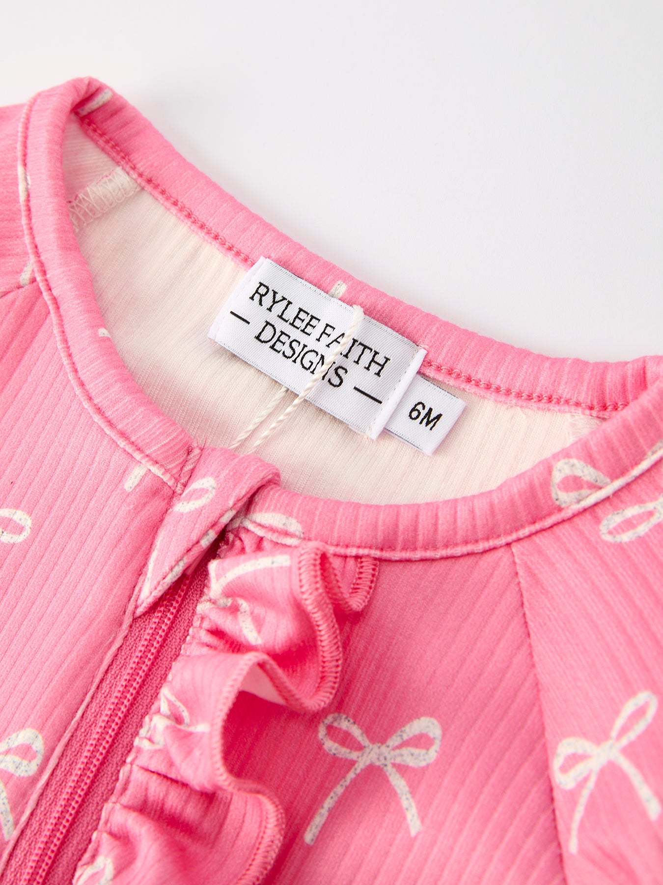 Tiny Bows Pink Zippy Romper with Hat