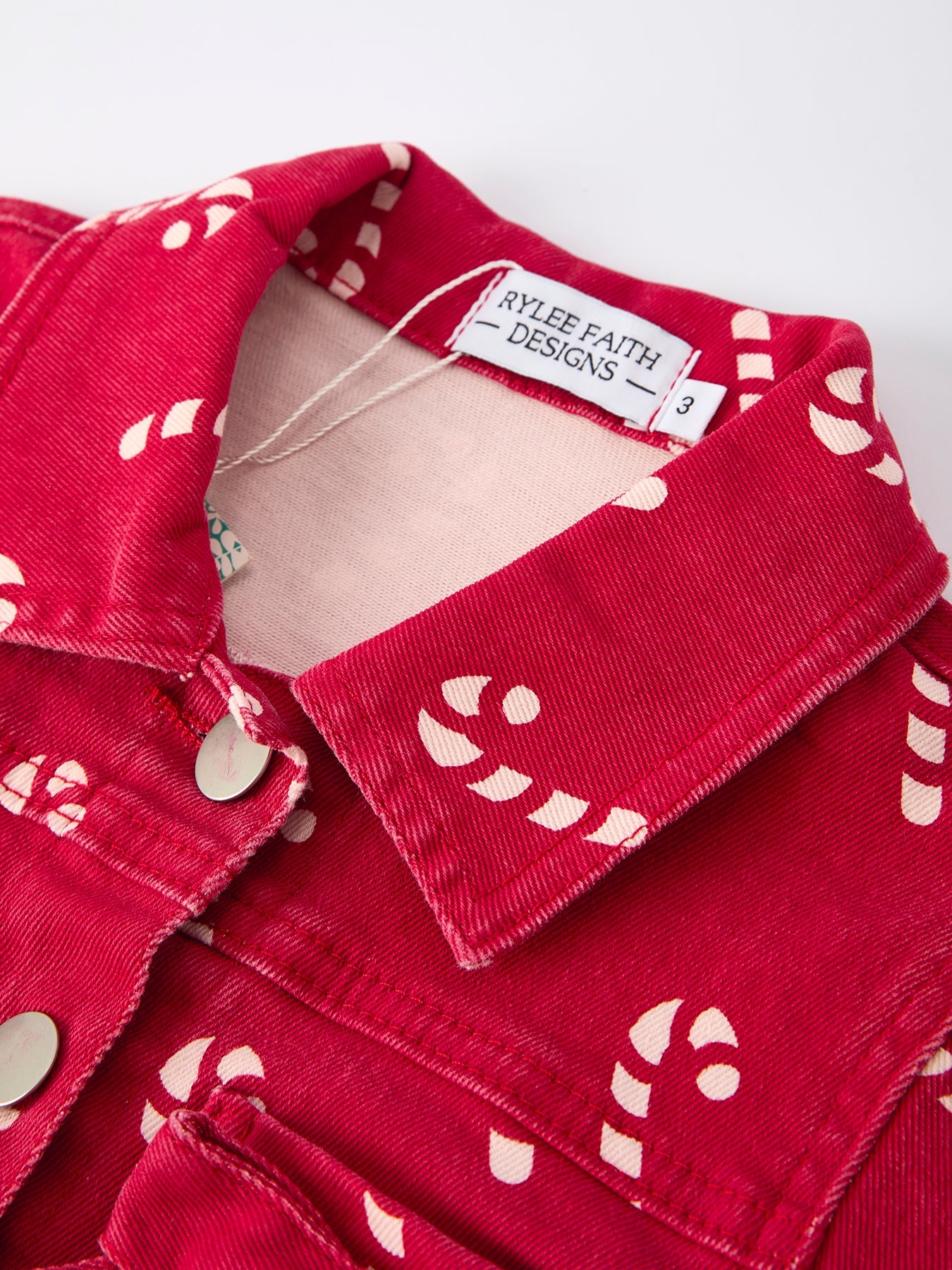 Girls Candy Cane Denim Jacket