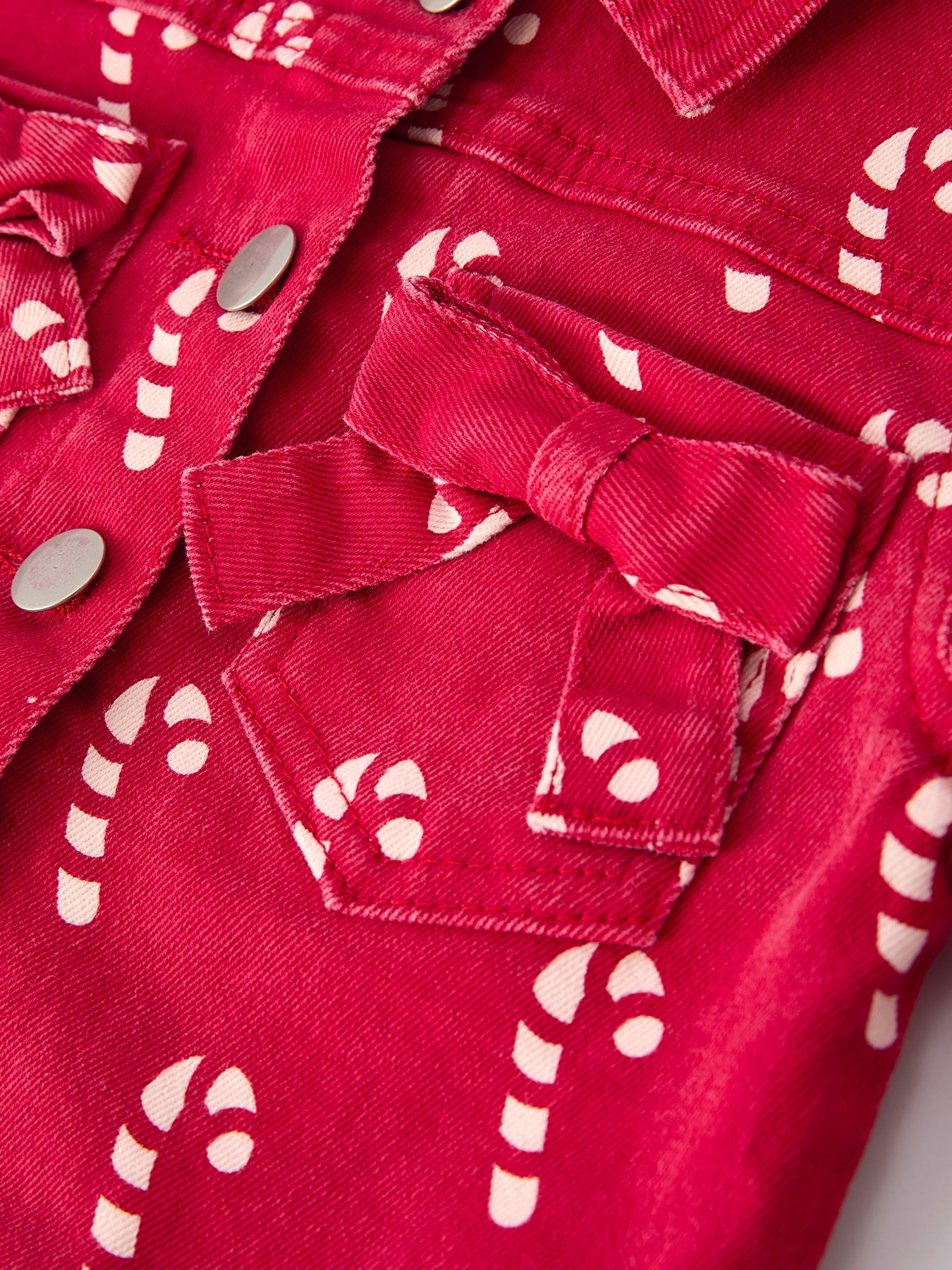 Girls Candy Cane Denim Jacket