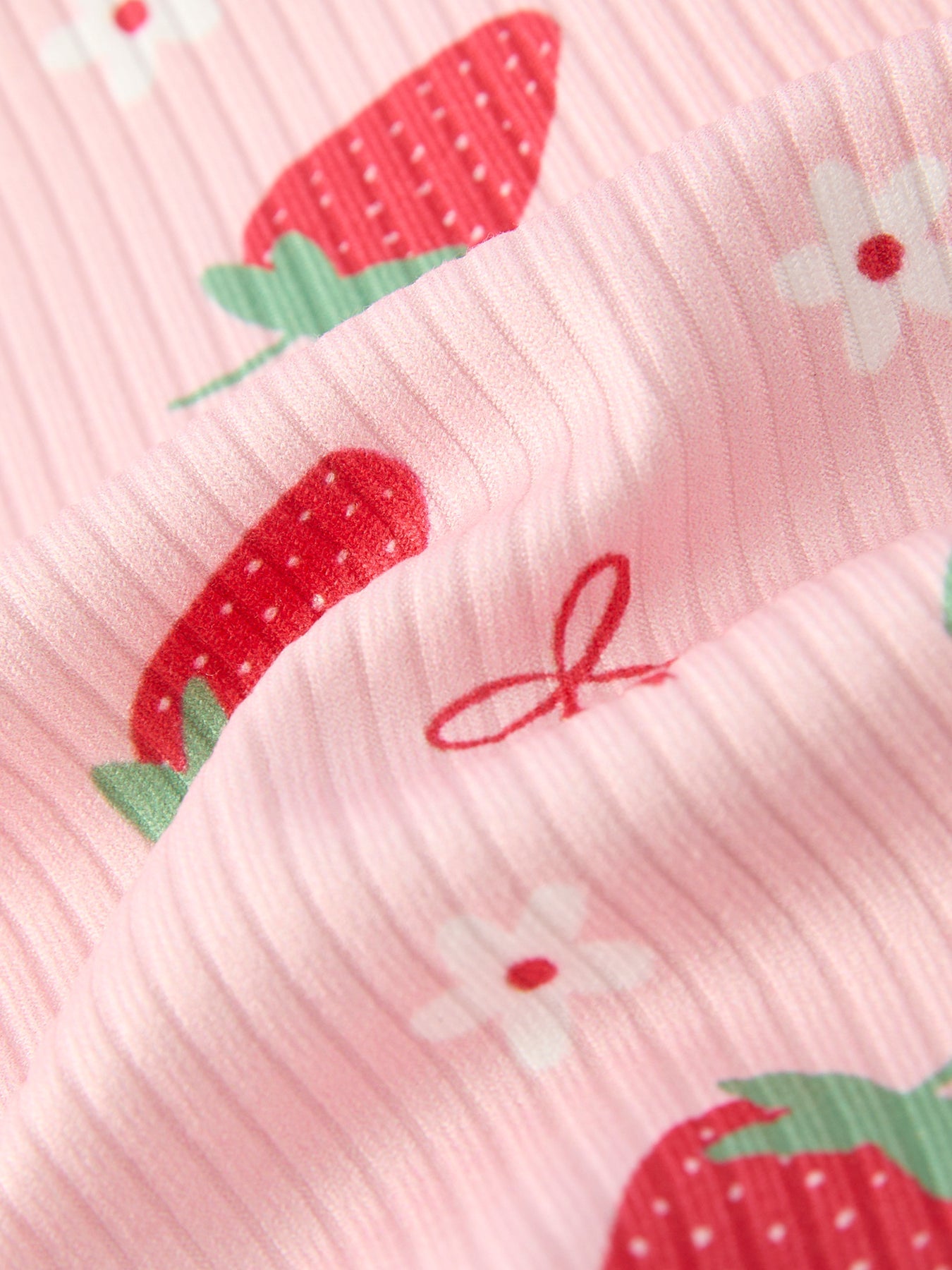 Strawberry Bow Short Sleeves Dress