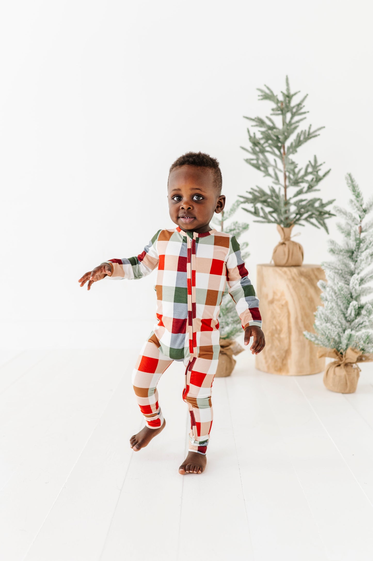 Holiday Plaid | ZIP ROMPER