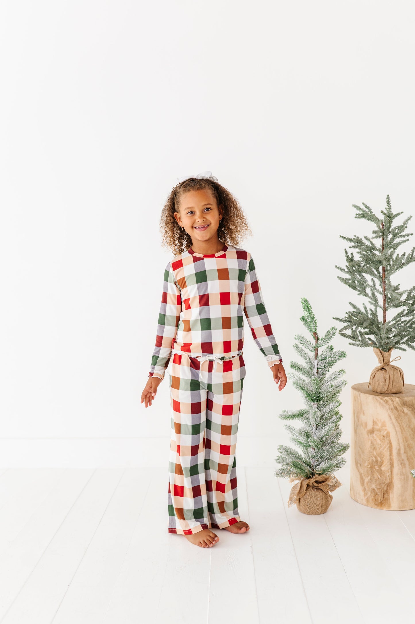 Holiday Plaid | GIRLS WIDE-LEG SET