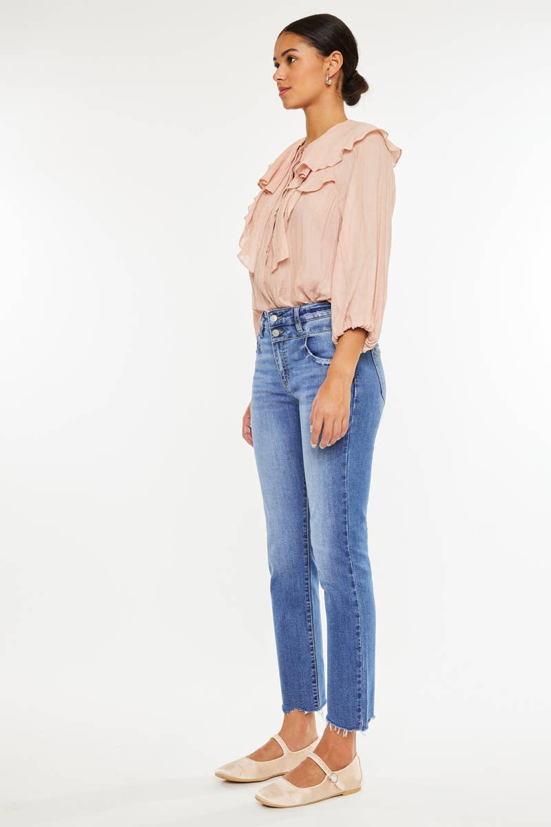 Kan Can Molly High Rise Slim Straight Jeans (size 13)