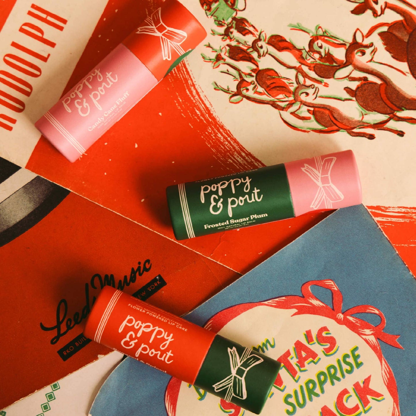 Poppy & Pout Sugared & Spiced Lip Balm, Limited Holiday Edition