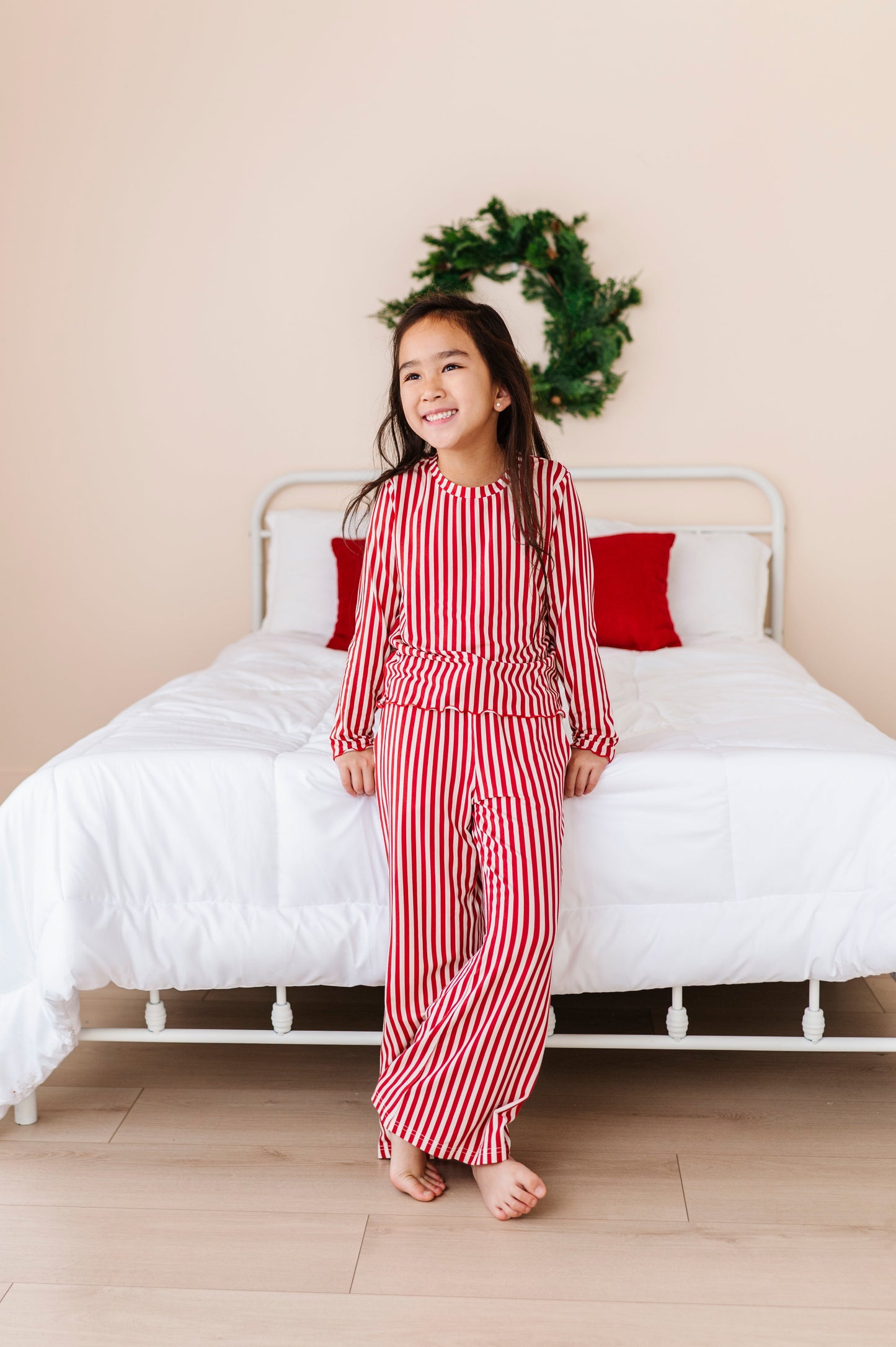 Red Stripes | GIRLS WIDE-LEG PAJAMA SET