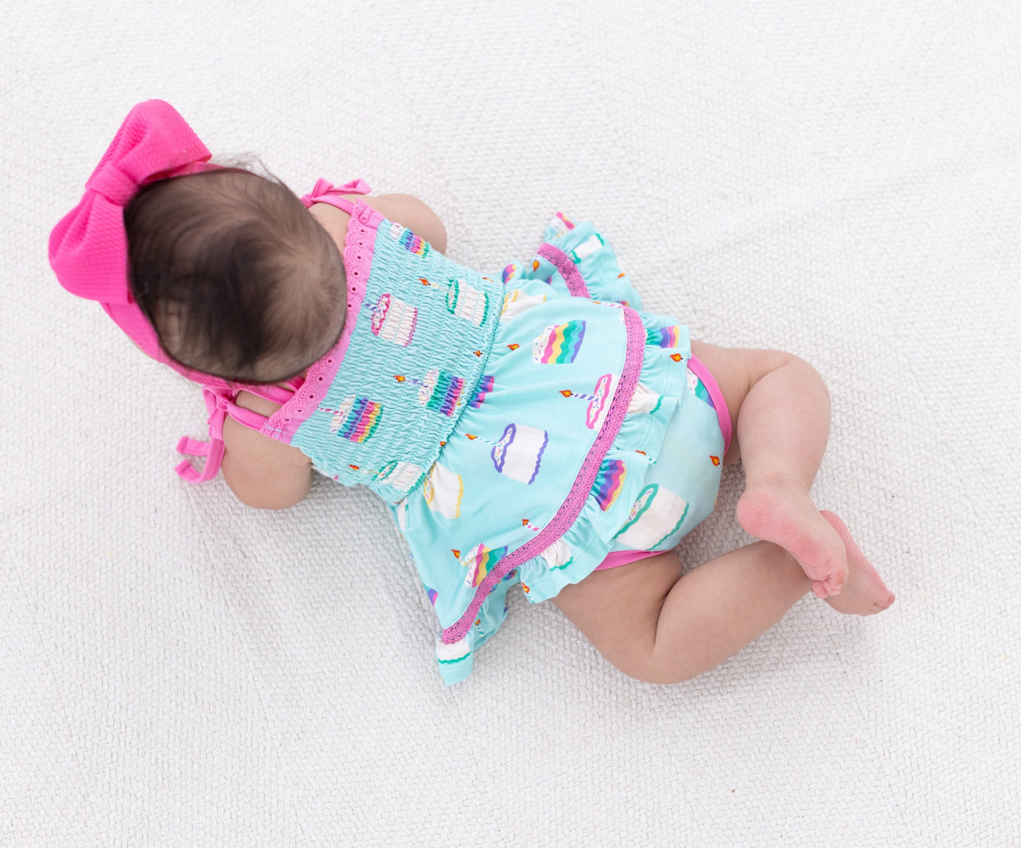 Harlow Smocked Birdie Twirl Romper