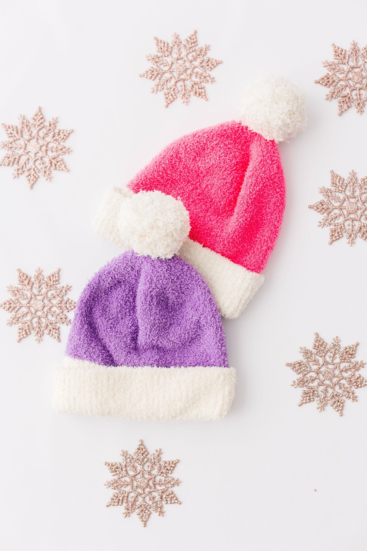 Bright Pink Cozy Pom Beanie
