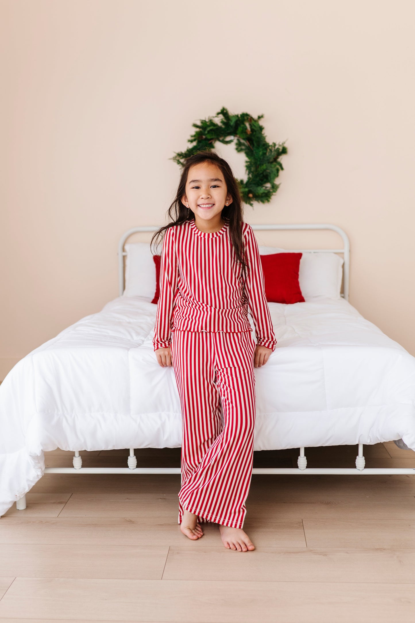 Red Stripes | GIRLS WIDE-LEG PAJAMA SET