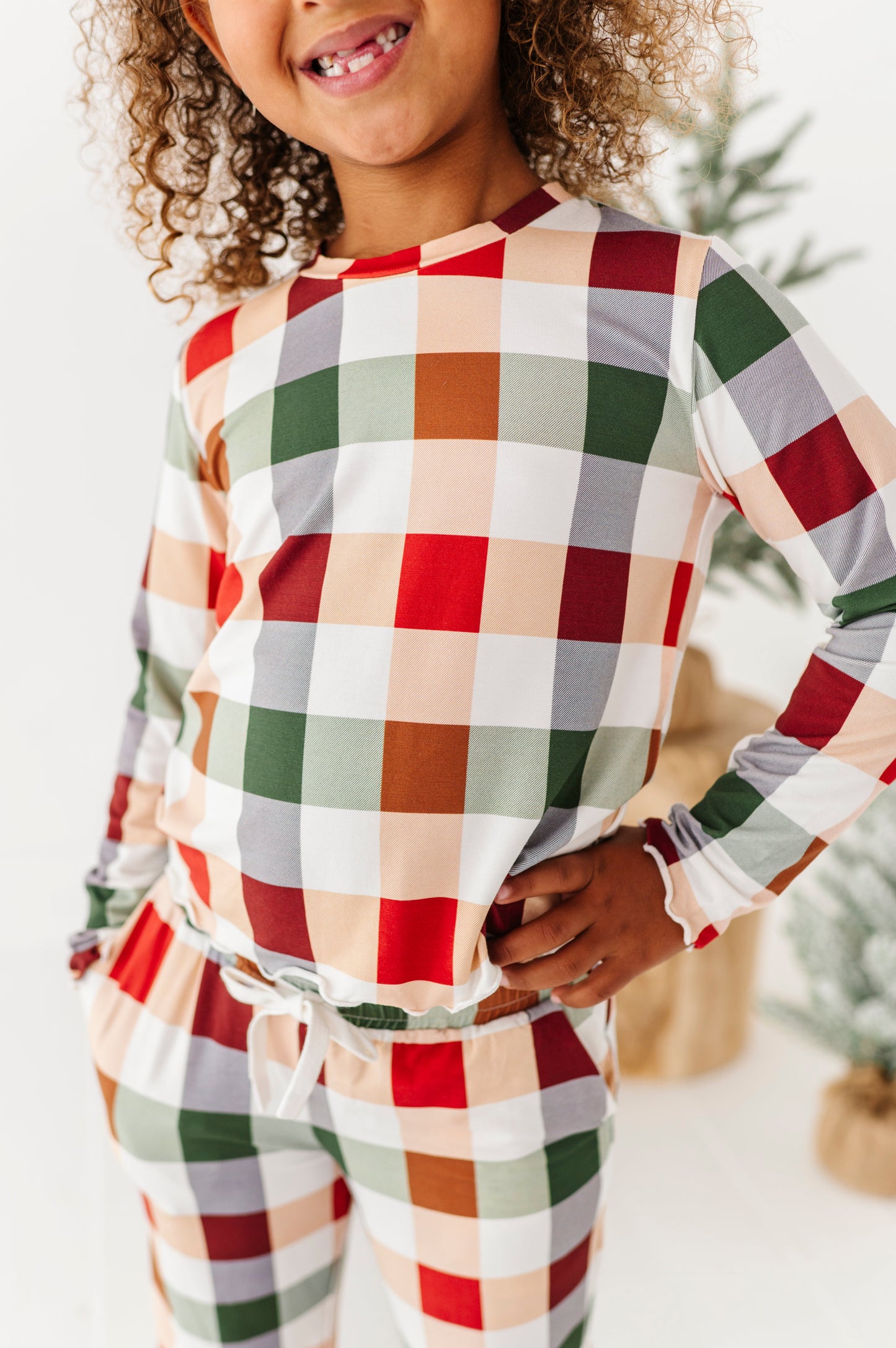 Holiday Plaid | GIRLS WIDE-LEG SET
