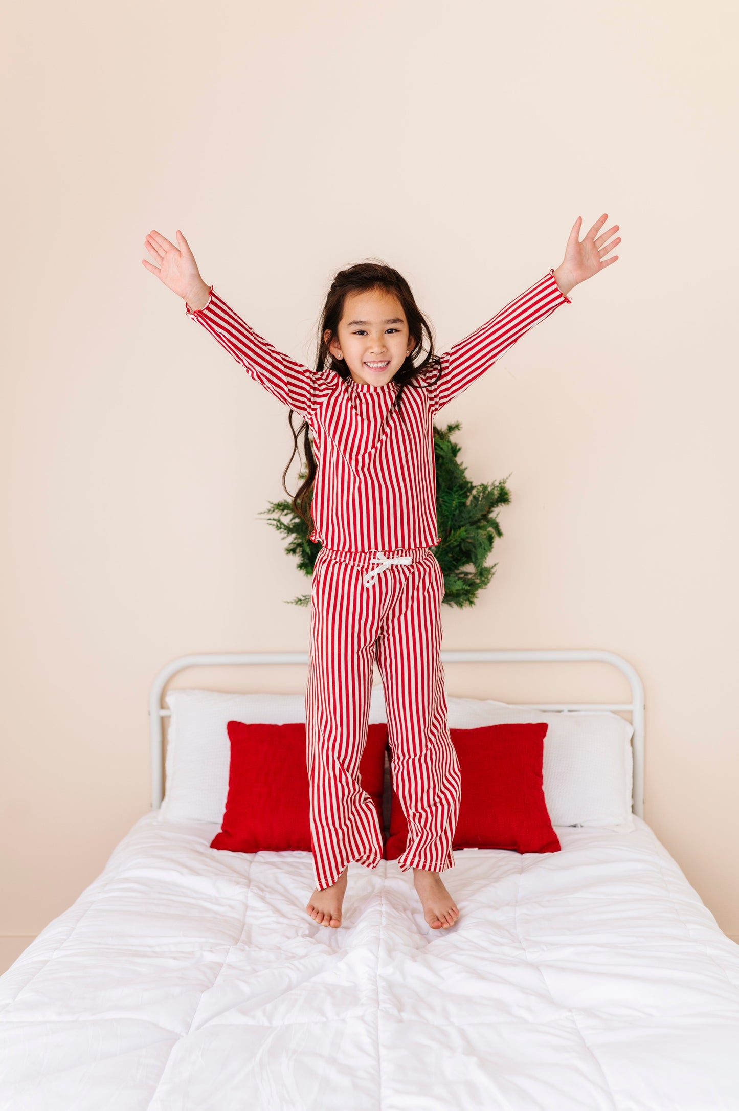 Red Stripes | GIRLS WIDE-LEG PAJAMA SET