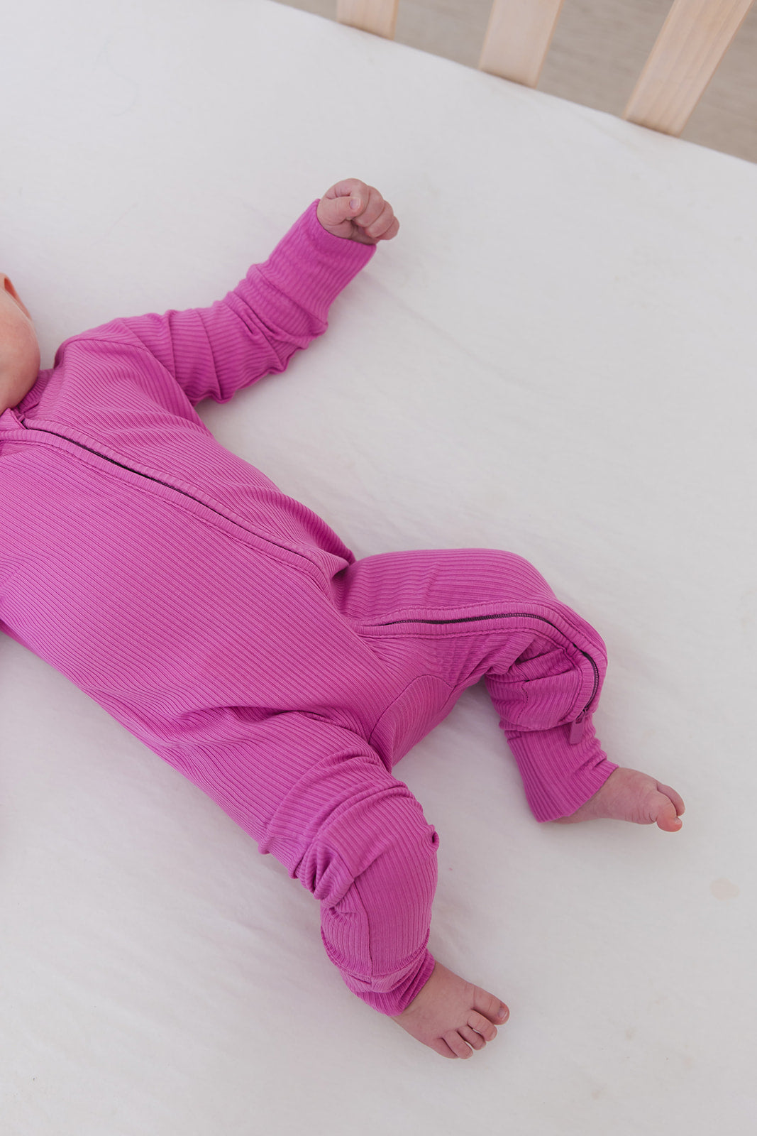 Rainbow Royal Ribbed Zippy Pajama