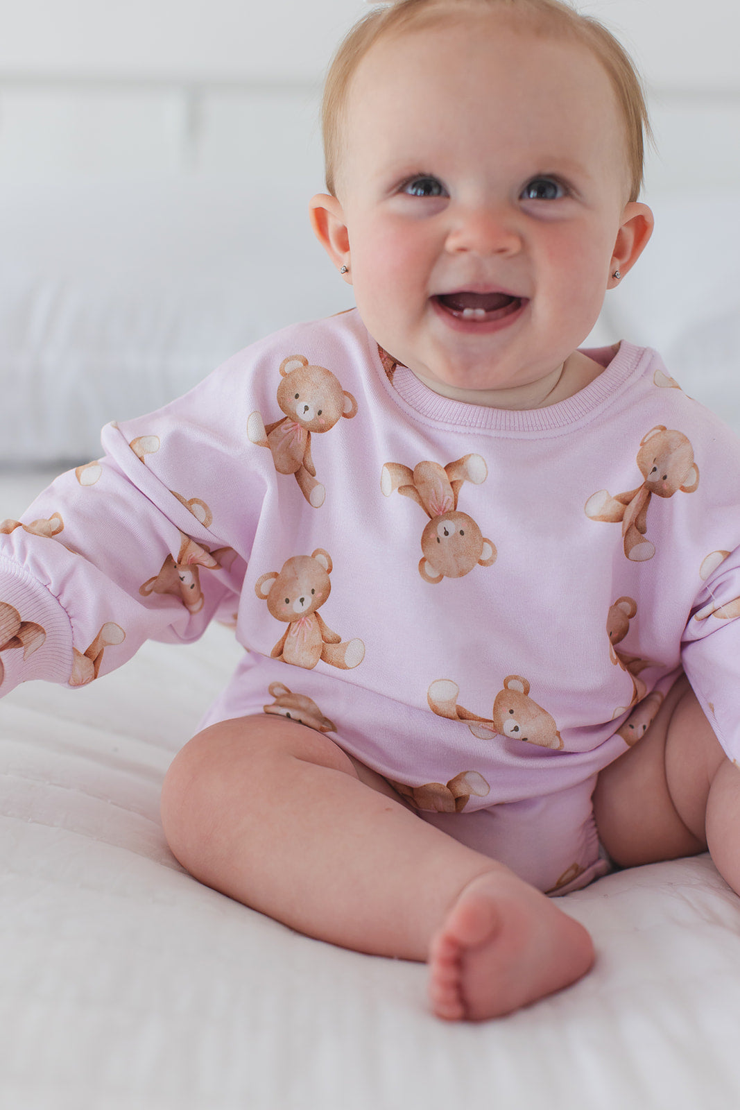 Teddy Cloud Terry Bubble Romper