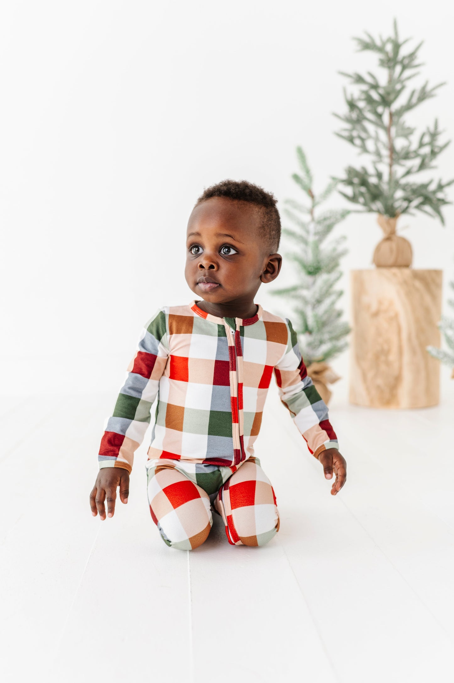 Holiday Plaid | ZIP ROMPER