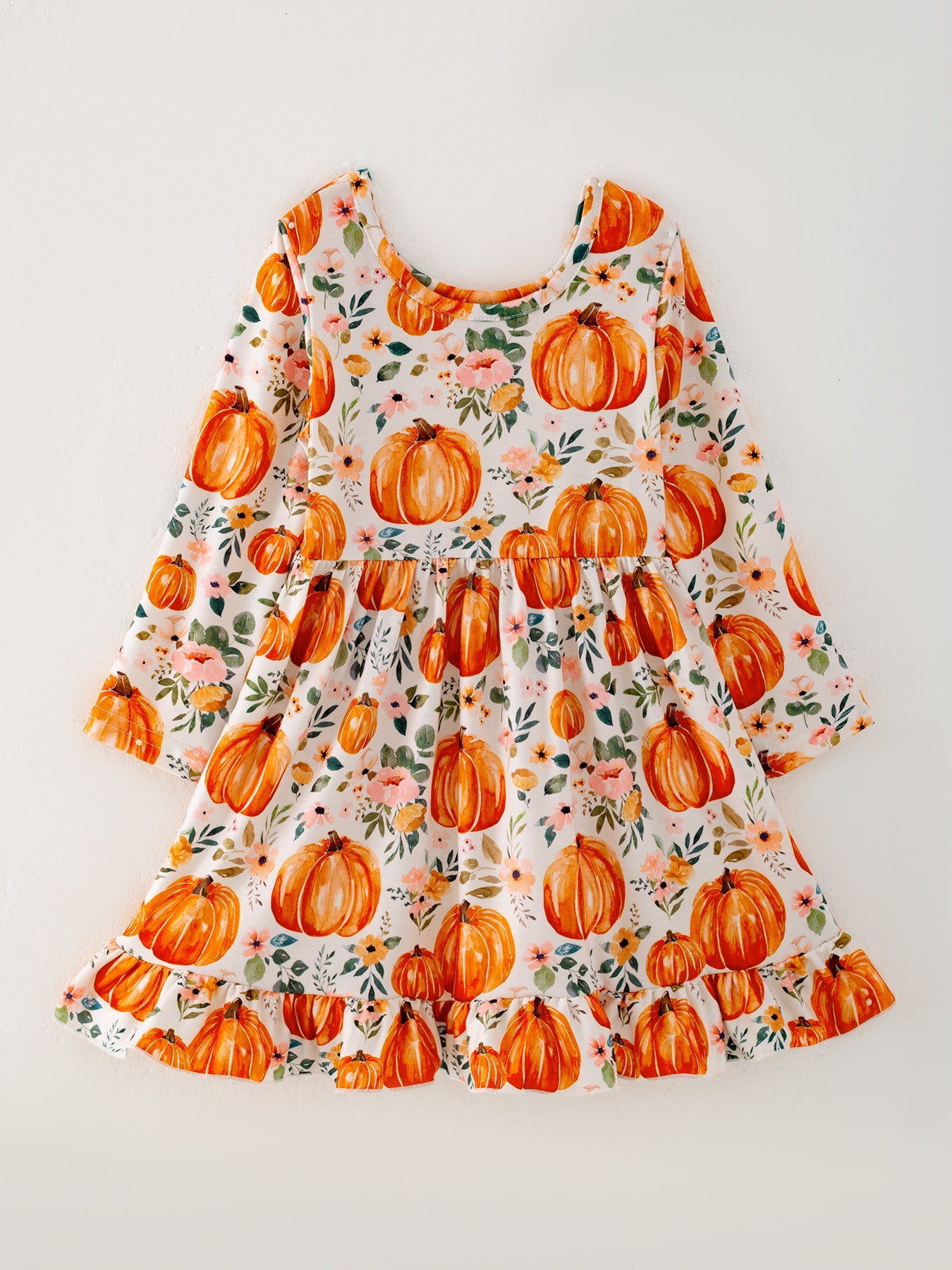 Country Pumpkin Long Sleeve Dress