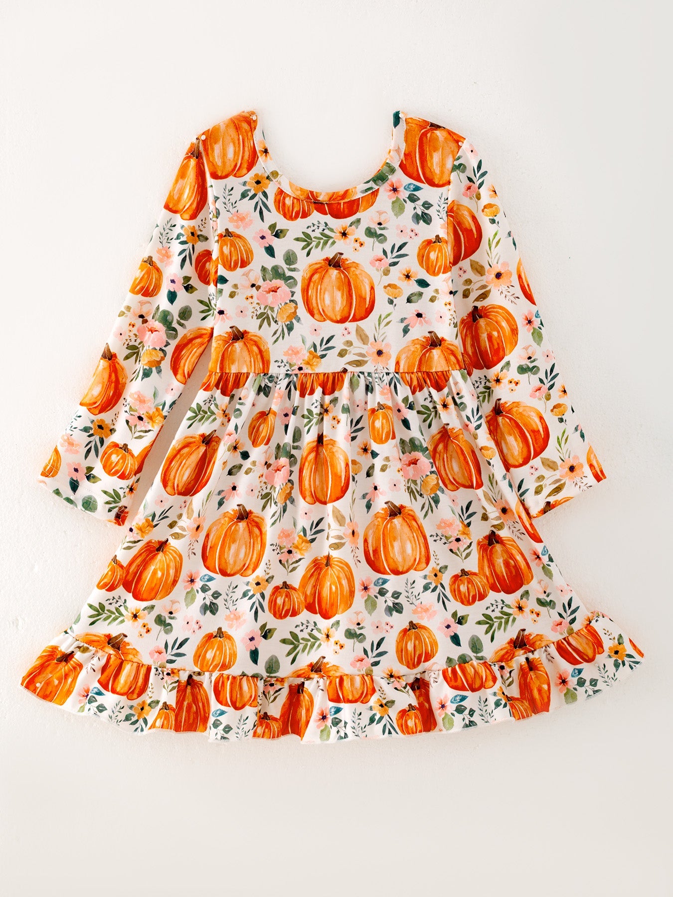 Country Pumpkin Long Sleeve Dress
