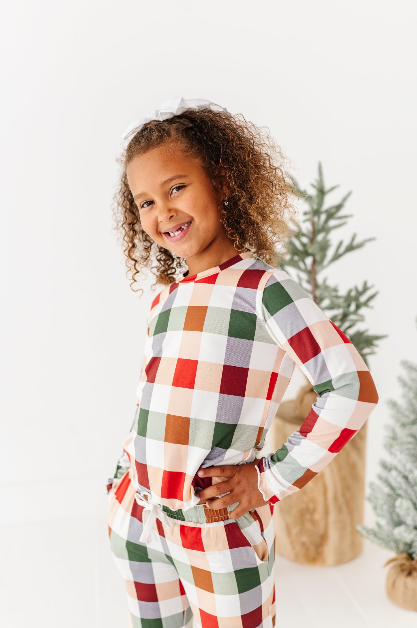 Holiday Plaid | GIRLS WIDE-LEG SET